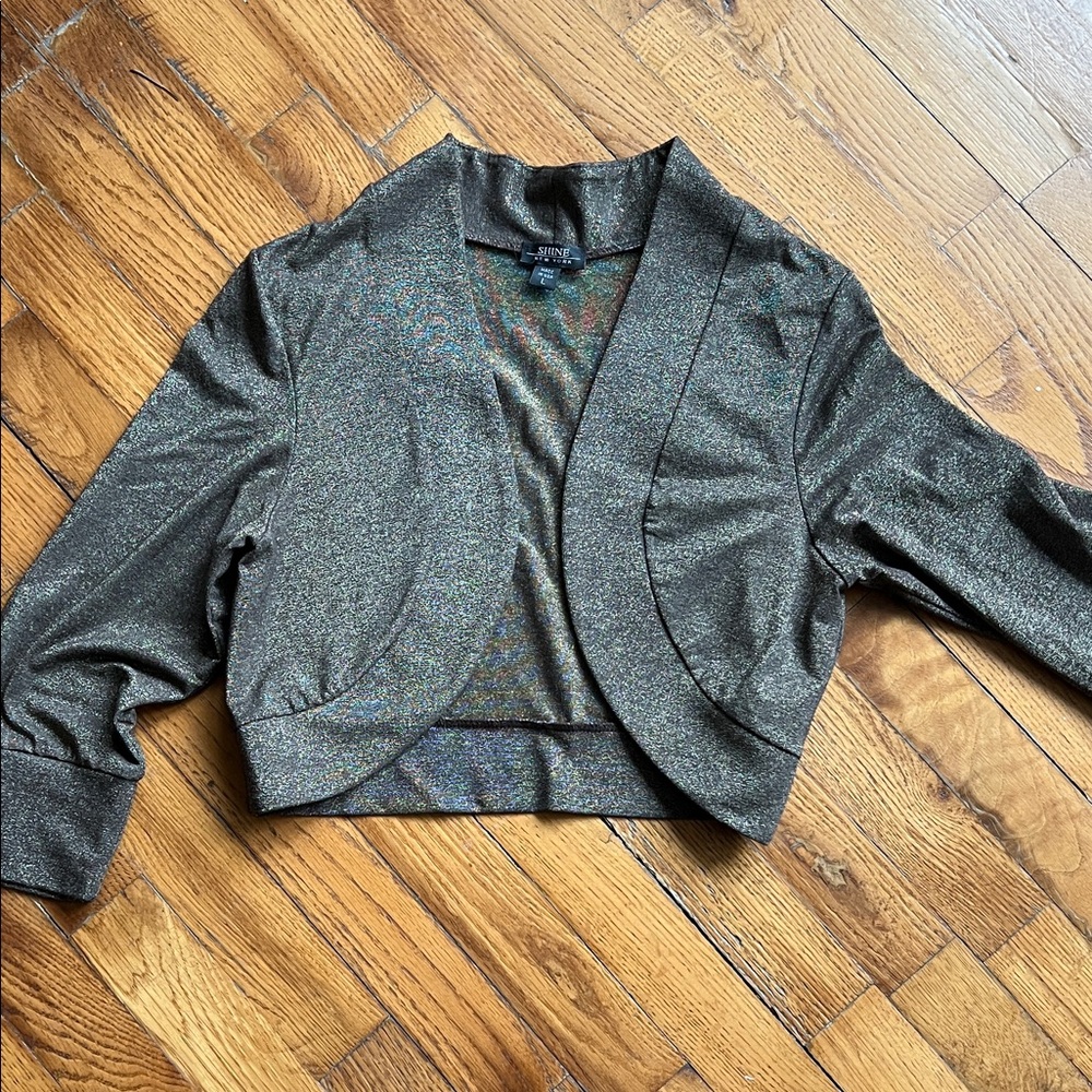 Bronze Metallic Cropped shrug